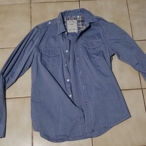 Mens Guess Shirt Medium Blue